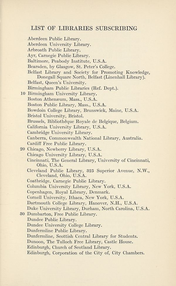 (174) [Page 13] - List of libraries subscribing