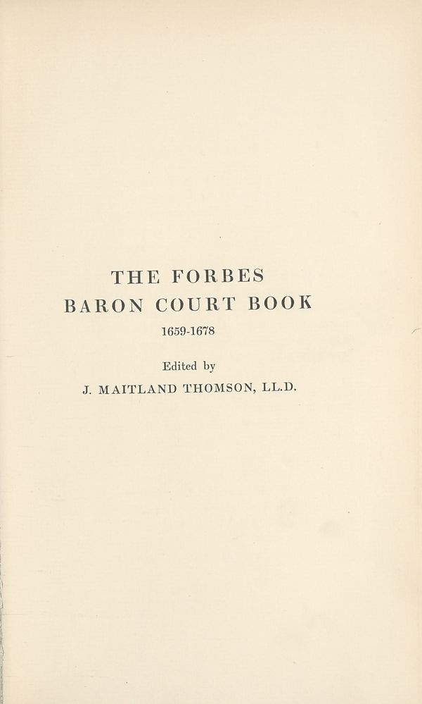 (220) Divisional title page - Forbes Baron Court book