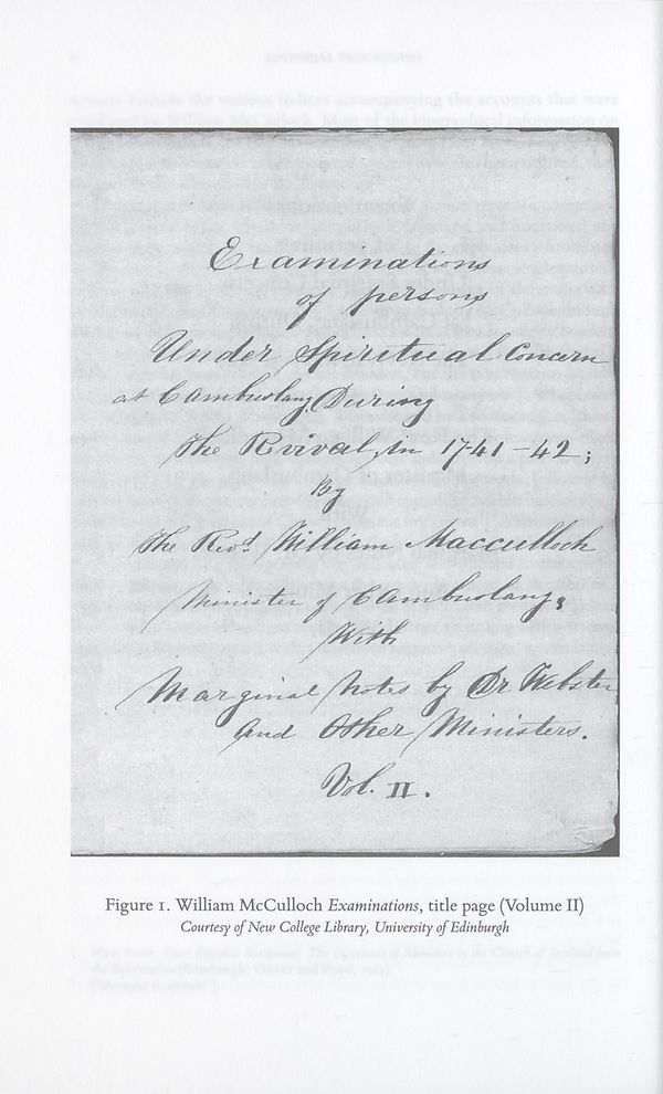 (17) Figure 1 - William McCulloch Examinations, title page (Volume II)