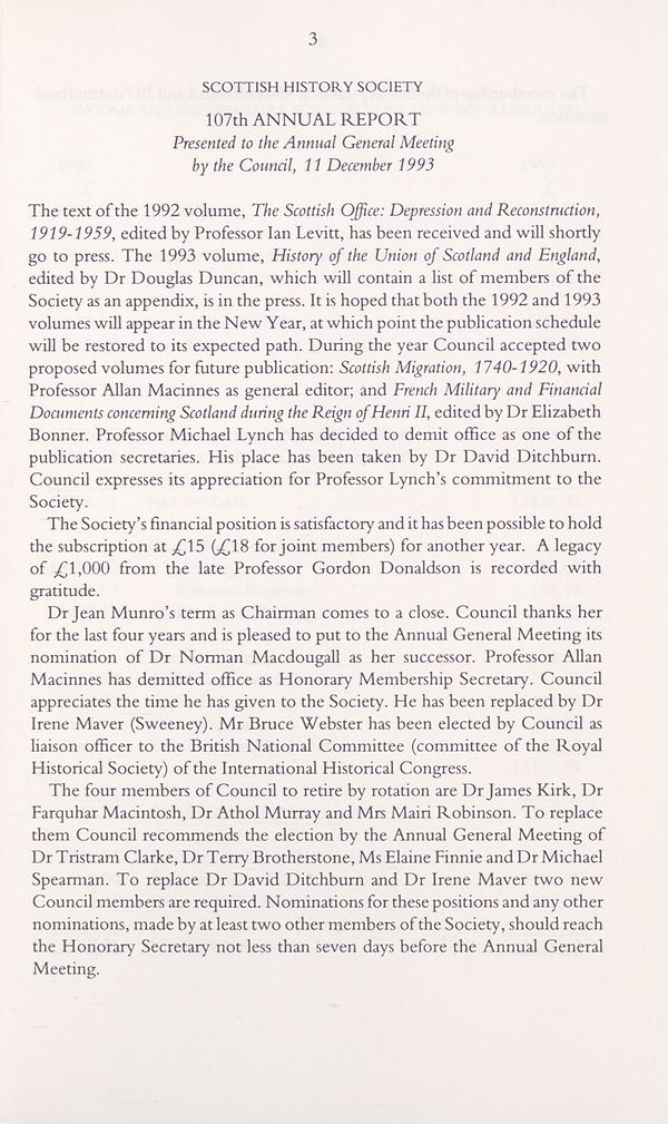 (314) Page 3 - Report of the 107th annual meeting