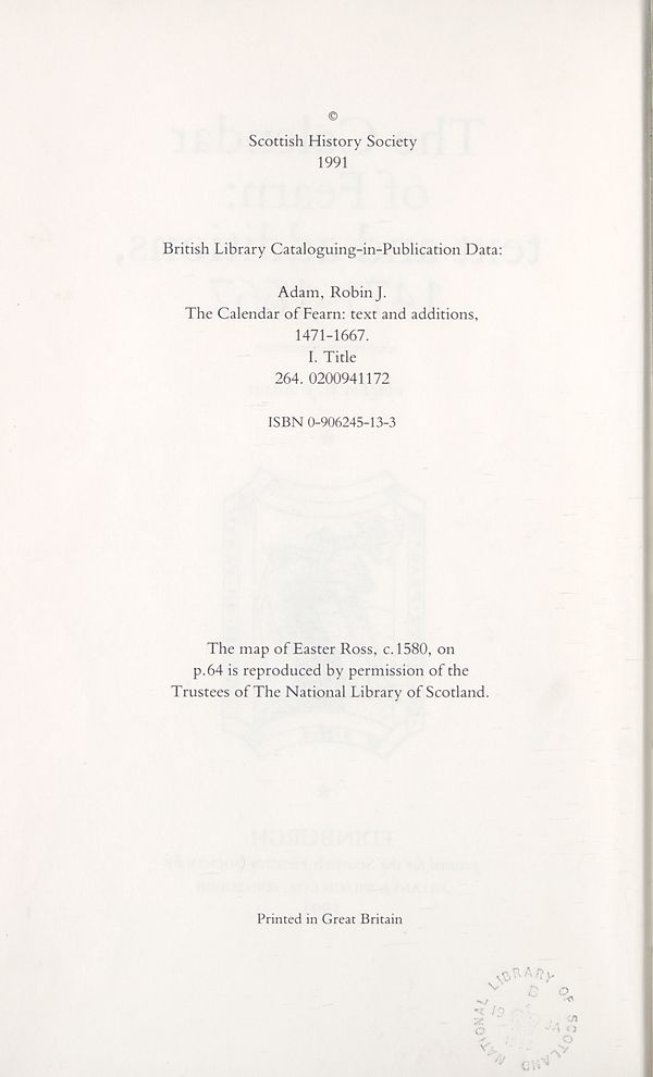 (11) Verso of title page - 