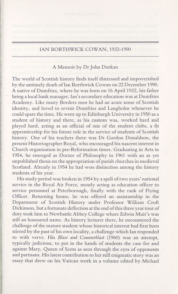 (14) [Page 1] - Ian Borthwick Cowan, 1932-1990