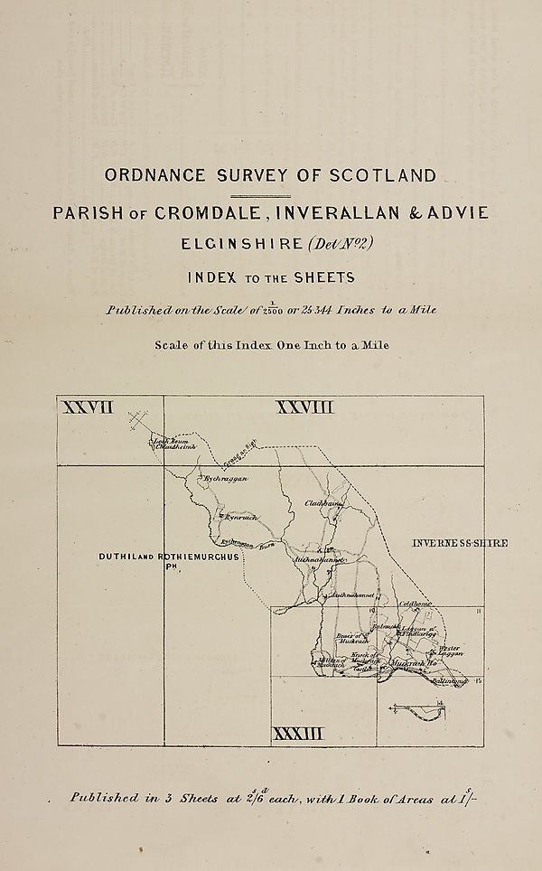 (625) Map - Parish of Cromdale, Inverallan, and Advie. Elginshire (detached No. 2)