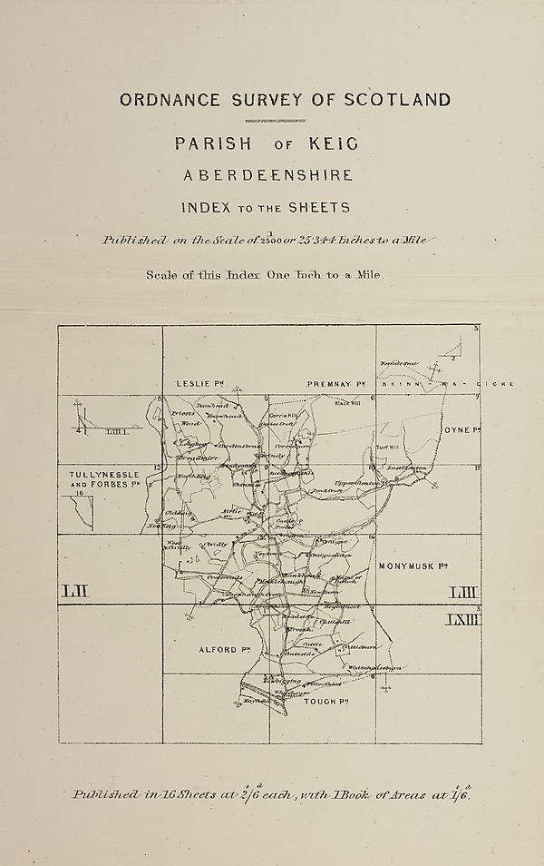 (10) Map - Parish of Keig, Aberdeenshire