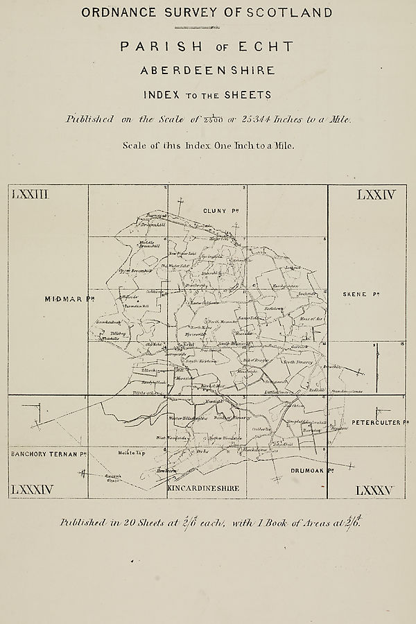 (646) Map - Parish of Echt, Aberdeenshire