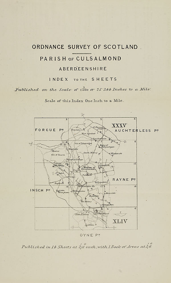 (63) Map - Parish of Culsamond, Aberdeenshire