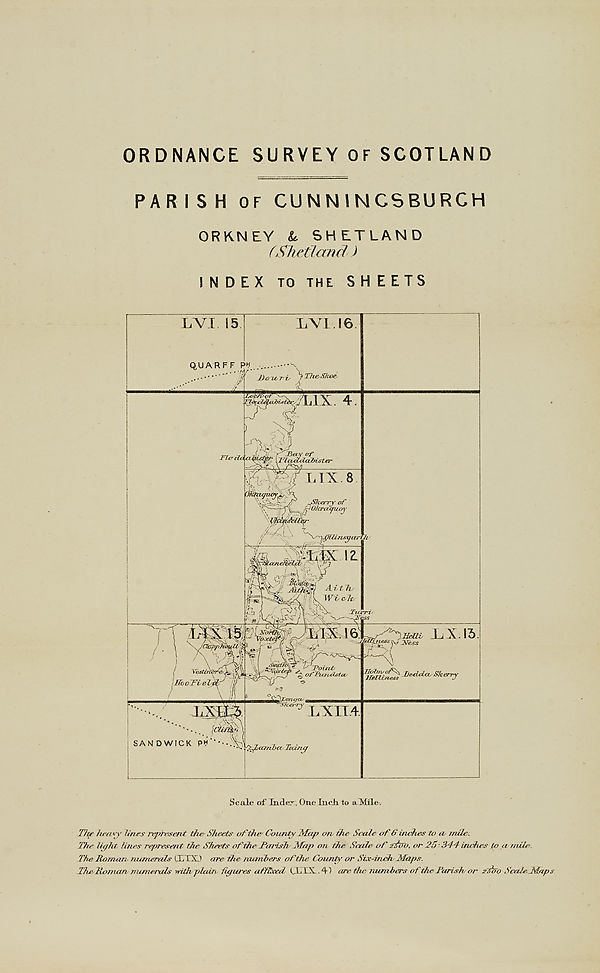 (187) Map - Parish of Cunningsburgh, Orkney & Shetland (Shetland)