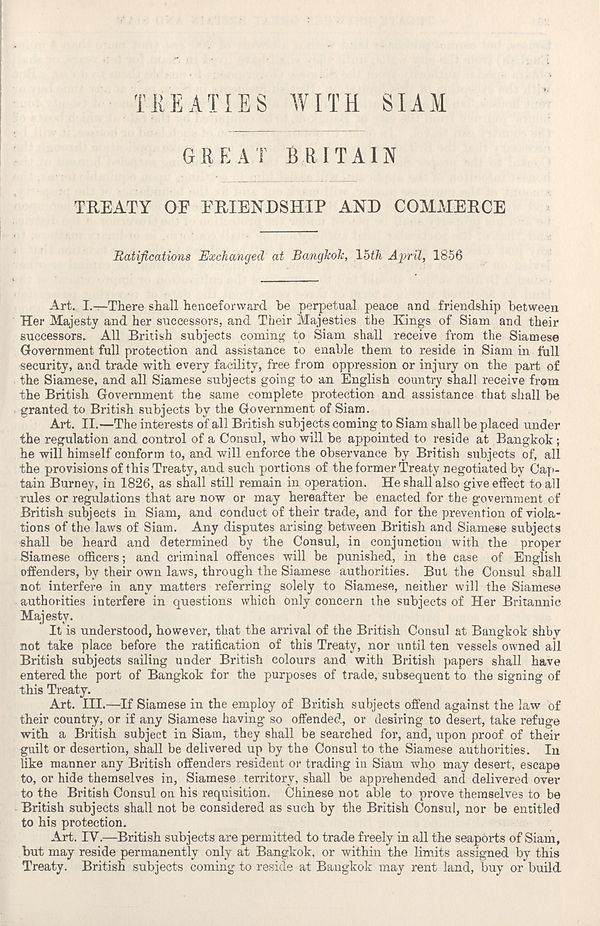 (343) [Page 263] - Treaties with Siam: Great Britain