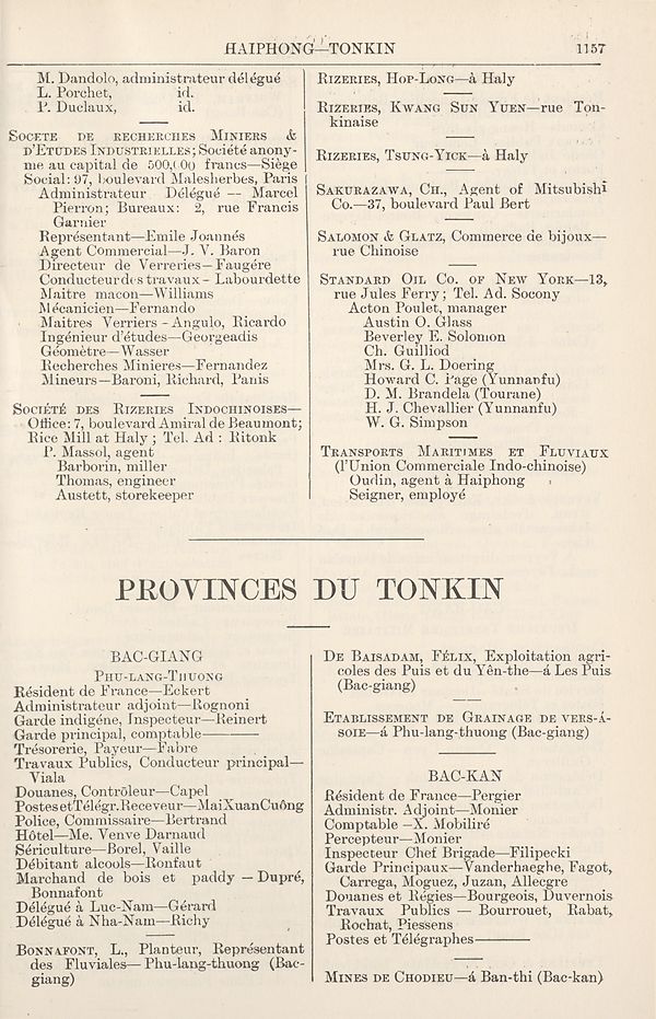 (1270) Page 1157 - Provinces du Tonkin