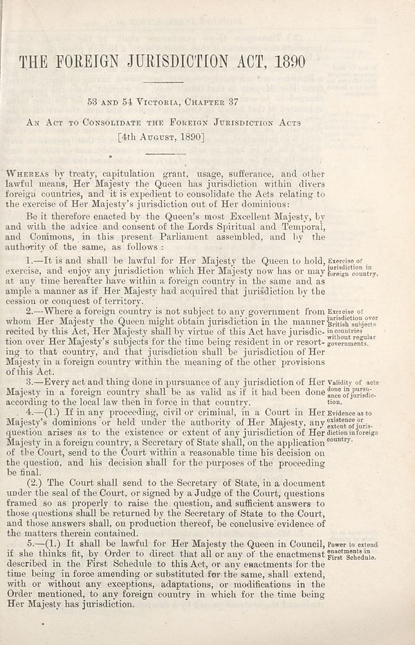 (347) [Page 279] - Foreign Jurisdiction Act, 1890