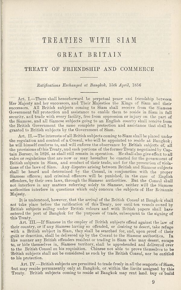 (313) [Page 257] - Treaties with Siam: Great Britain