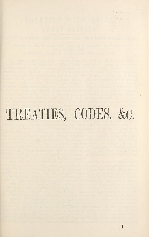 (53) Page 1 - Treaties, codes, &c.