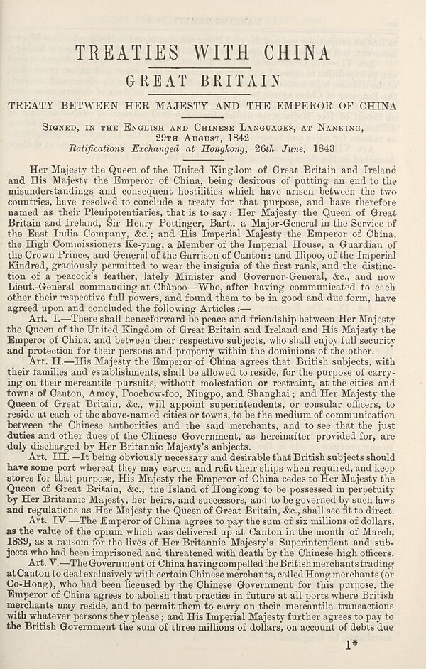 (53) [Page 3] - Treaties with China: Great Britain