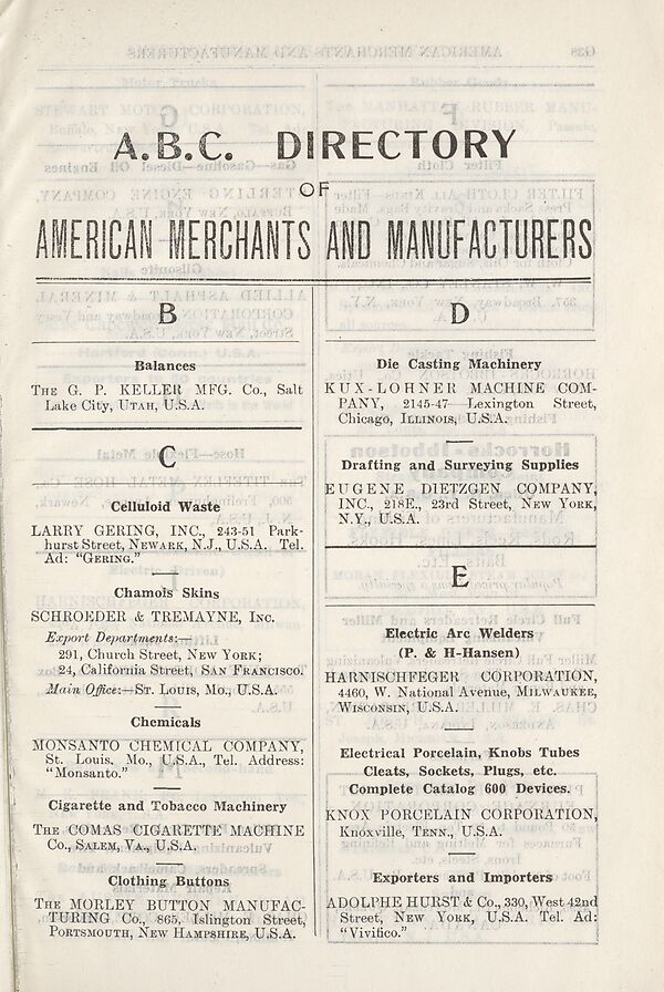 (2427) [Page G37] - A.B.C. directory of American merchants and manuacturers