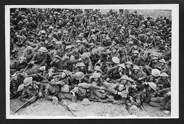 (323) C.2570 - Troops resting in a cornfield