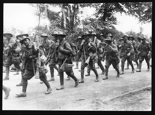 (6) C.898 - Australians moving up to the firing line