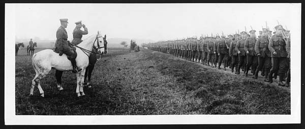 (3) C.1029 - Coldstreamers march  past the Duke of Connaught after the inspection
