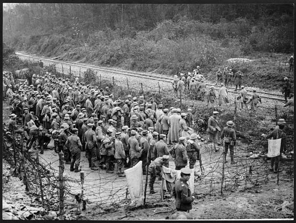 (435) D.554 - Few of our many prisoners taken in Beaumont Hamel