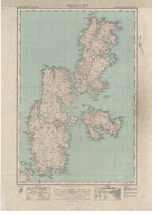 (1) Sheet 1 - Yell & Unst (Shetland Islands)