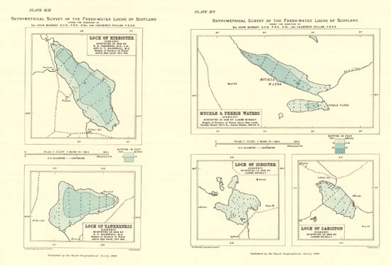 See: <a href="https://maps.nls.uk/bathymetric/">Bathymetrical Survey of the Fresh-Water Lochs of Scotland, 1897-1909</a>
