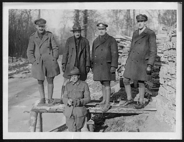(25) D.789 - Forest Lumber Works - officers of the Forest Control on the bank of the canal