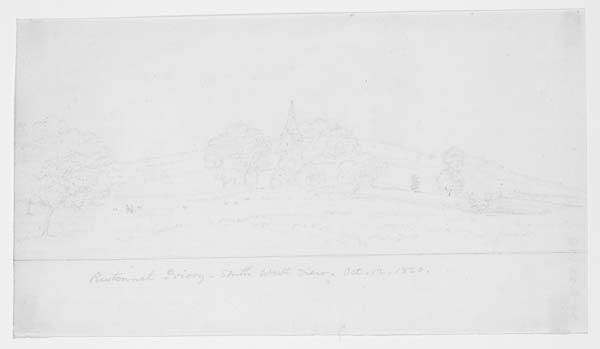 (23) 17b - Restennet Priory - South West View. Oct 12. 1820
