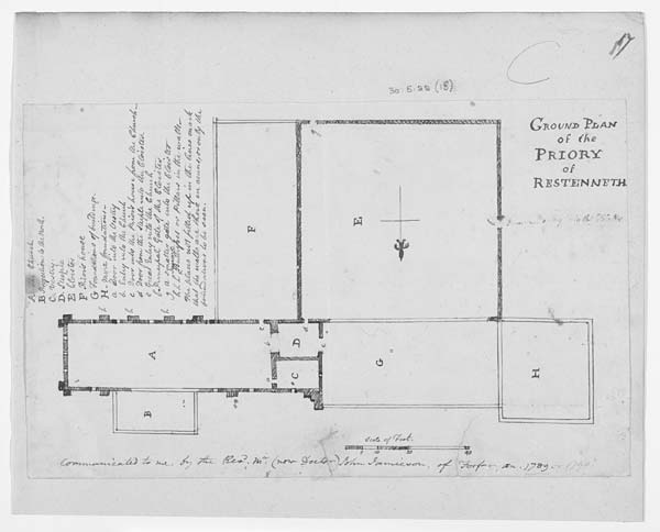 (27) 18 - Ground plan of the Priory of Restenneth