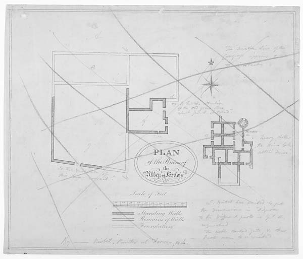 (13) 41f - Plan of the ruins of the Abbey of Kinloss