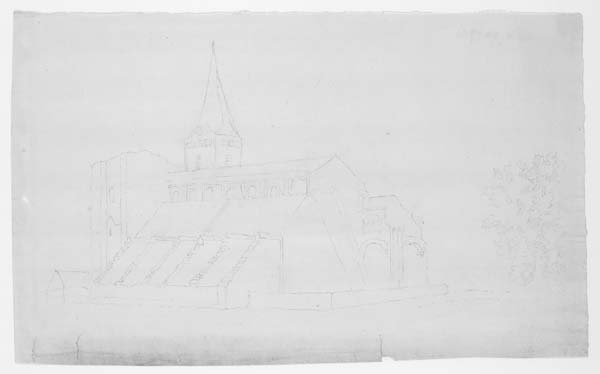 (16) 9c - Sketch of Dunfermline Abbey, Fife