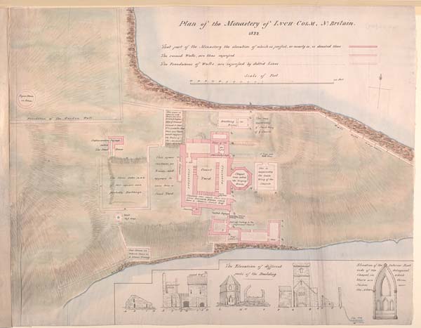 (25) 14b - Plan of the Monastery of Inch Colm, N: Britain, 1822