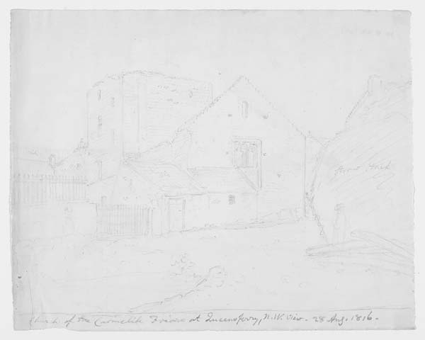 (1) 67 - Church of the Carmelite Friars at Queensferry, N.W View. 28 Aug 1816