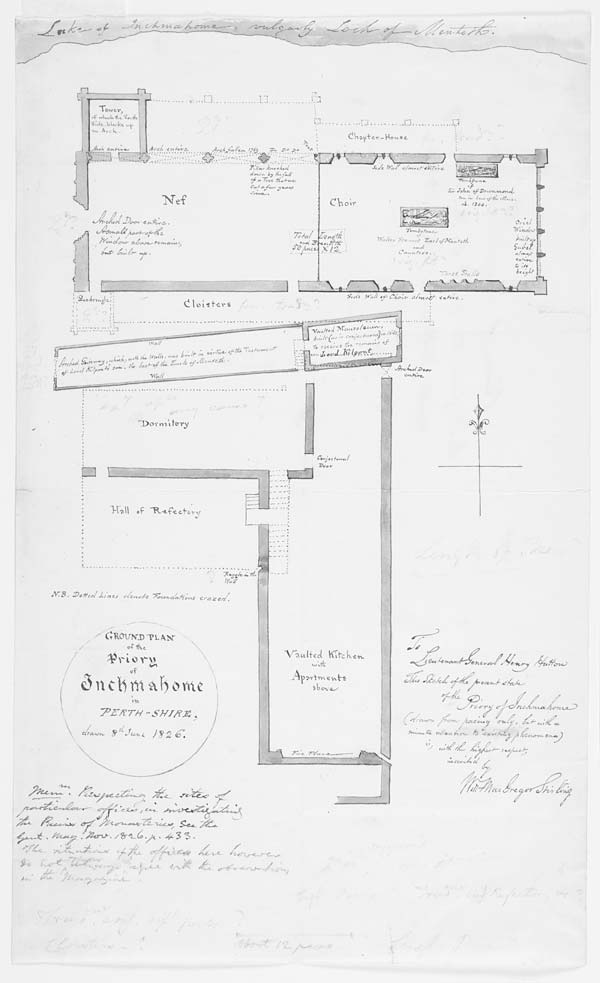 (30) 114f - Ground plan of the Priory of Inchmahome in Perthshire