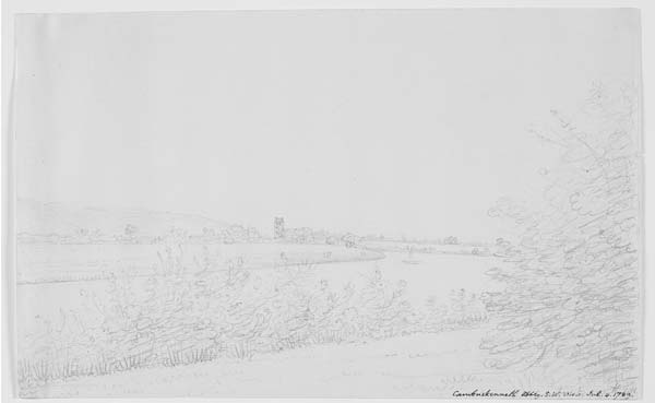 (1) 164a - Cambuskenneth Abbey. S.W. View, Jul. 4, 1789