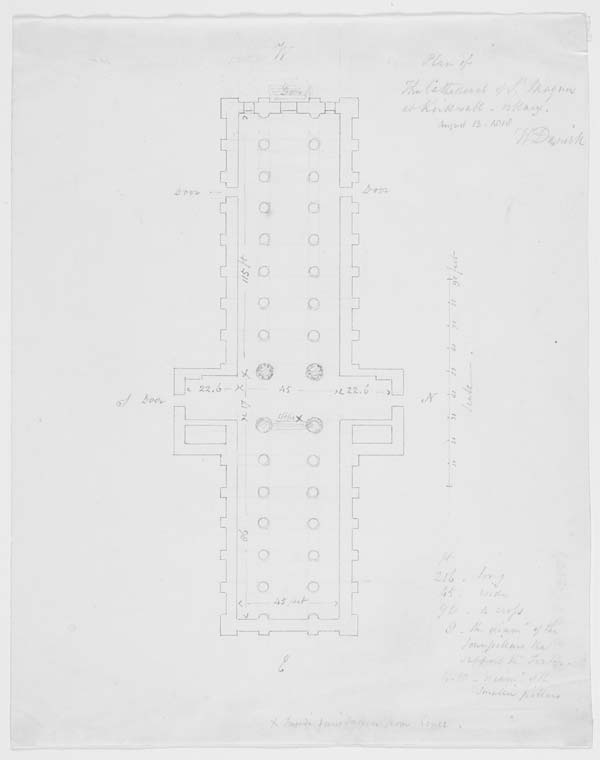 (8) 181c - Plan of St Magnus’ Cathedral, Kirkwall, Orkney