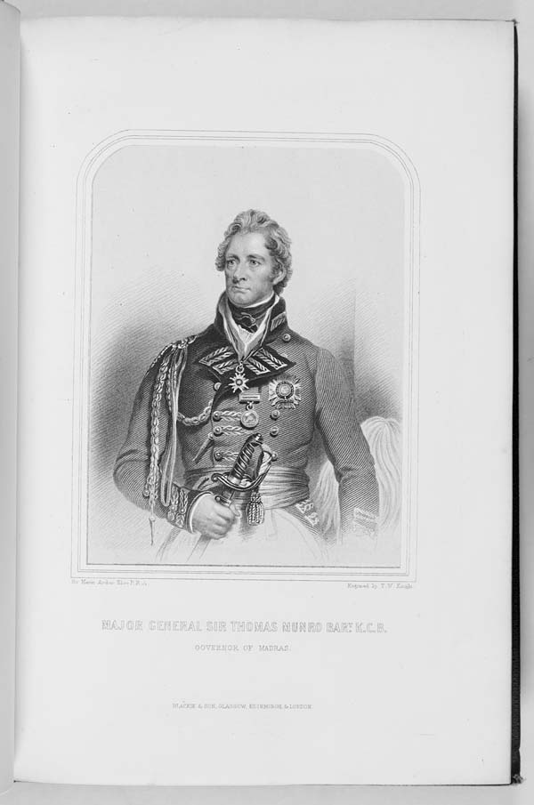 (10) Plate [7] - Major General Sir Thomas Munro Bart. K.C.B