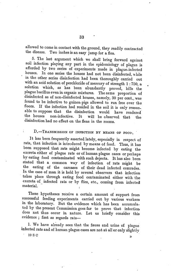 45) Page 33 - Medicine - Disease > Etiology and epidemiology of plague -  Medical History of British India - National Library of Scotland