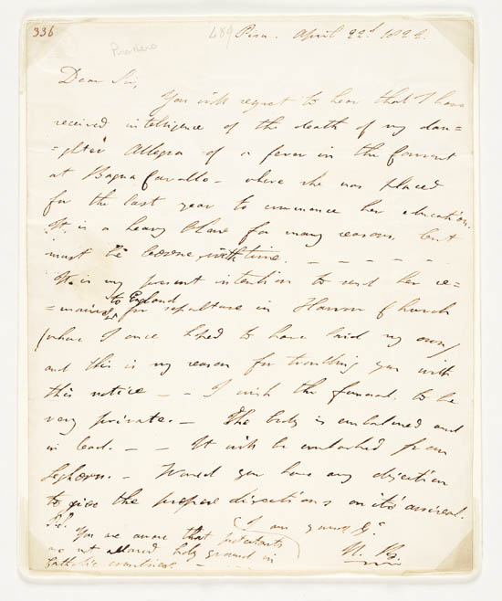 Letter of Lord Byron to John Murray, 22 April 1822 - Page 1 - JMA Gallery