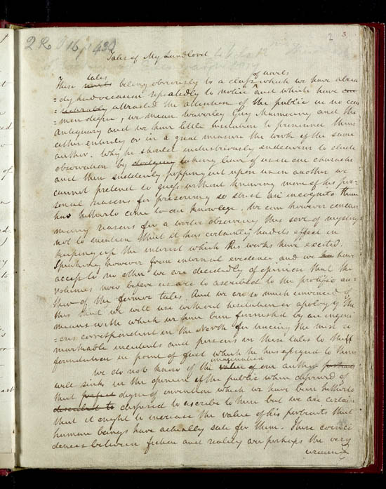 Sir Walter Scott's review of his own work 'Tales of my Landlord', 1816 - MS.42540