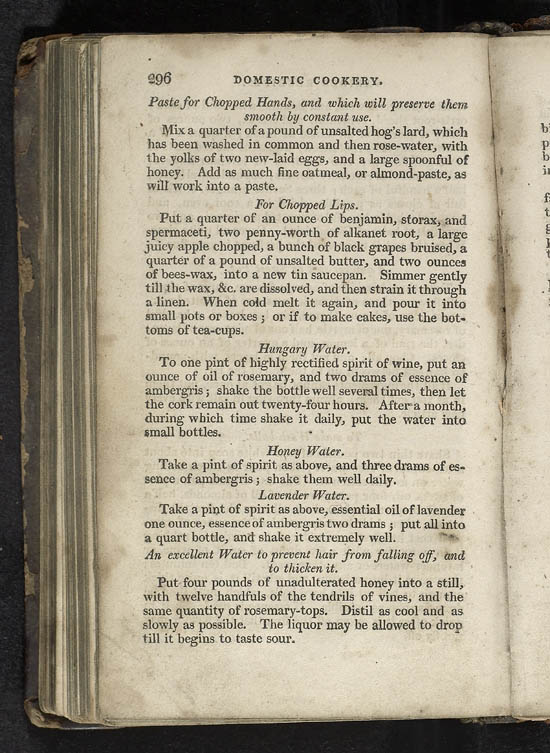 Selected pages and recipes from Maria Rundell's 'Domestic Cookery', 1806 - NF.1529.e1