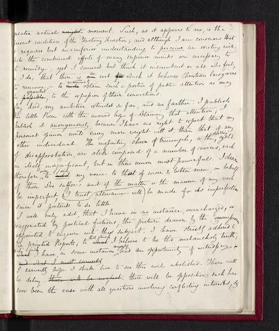 Manuscript, with marked proofs, of Caroline Norton's