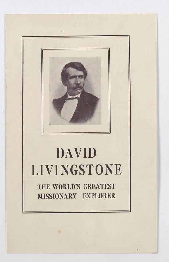 Promotional pamphlet for works about Dr. David Livingstone - MS.42442 ff.2-3