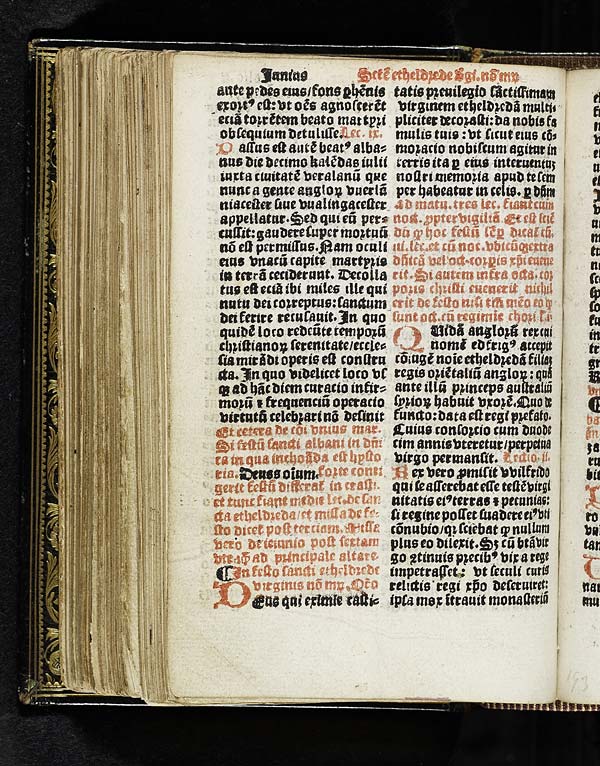 (4) Folio 2  verso - Junius Sancte etheldrede virginis non martyris