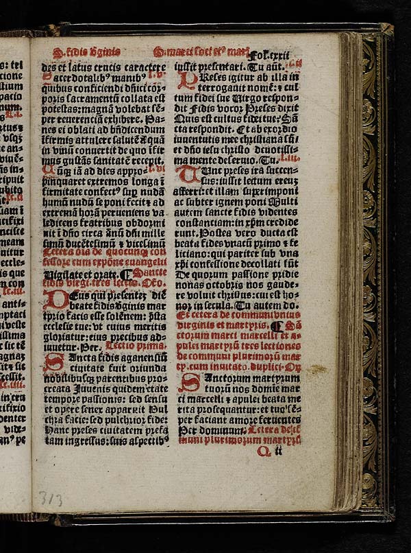 (243) Folio 122 - Sancte fidis virginis Sancti marci sociorumque eius martyrum