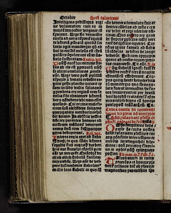 (268) Folio 134 verso - October Sancti talaricani episcopi et confessoris