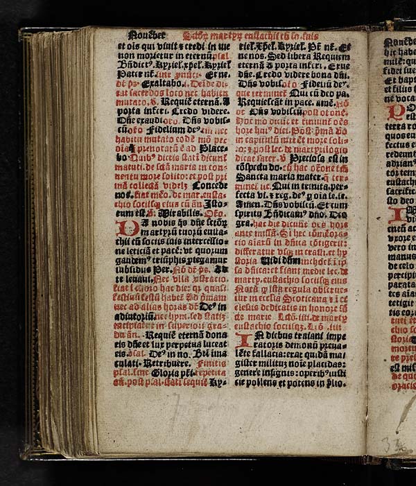 (288) Folio 144 verso - November Sanctorum martyrum eustachii cum sociurum suis