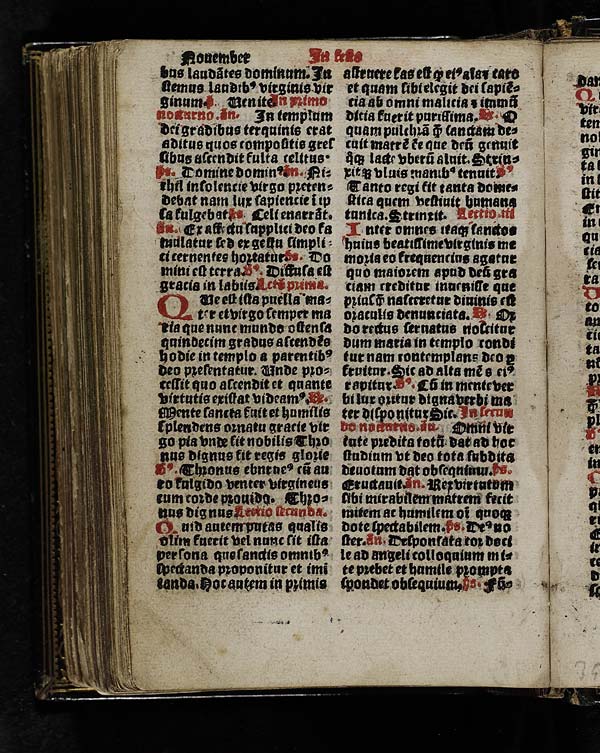 (330) Folio 165 verso - November In festo presentacionis beate marie