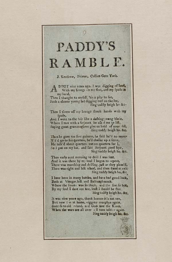 (1) Paddy's ramble