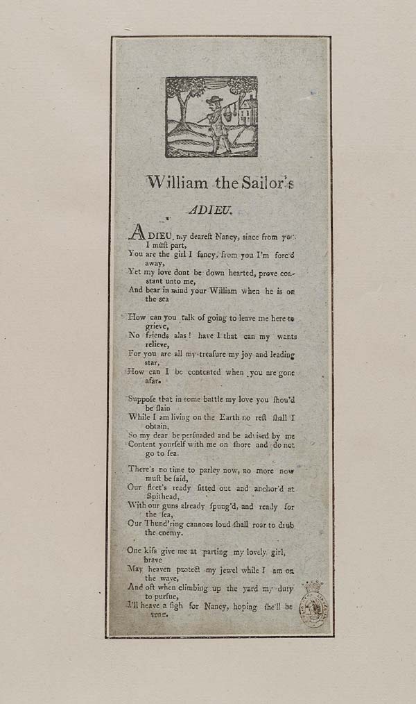 (1) William the sailor's adieu