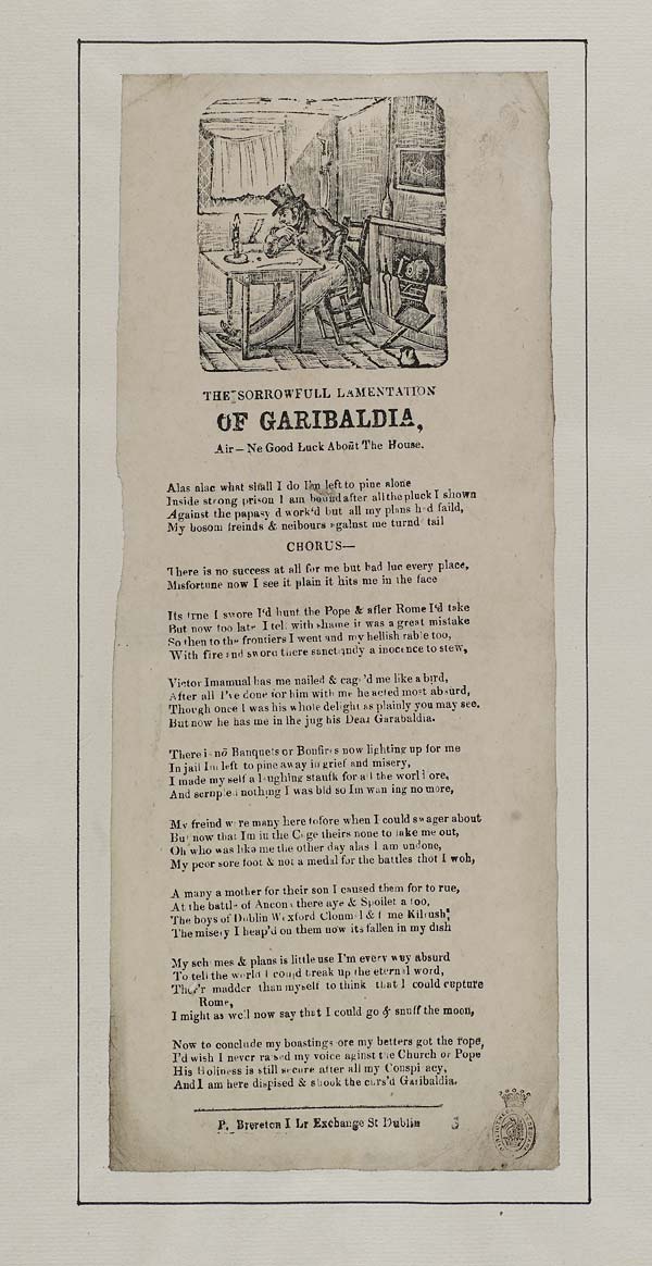 (1) Sorrowfull lamentation of Garibaldia