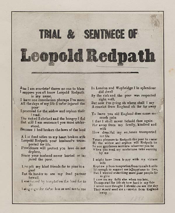 (3) Trial & sentence of Leopold Redpath